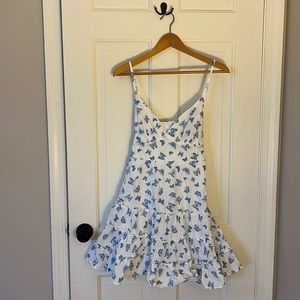 Adorable white dress with blue butterflies 🦋 Never worn.